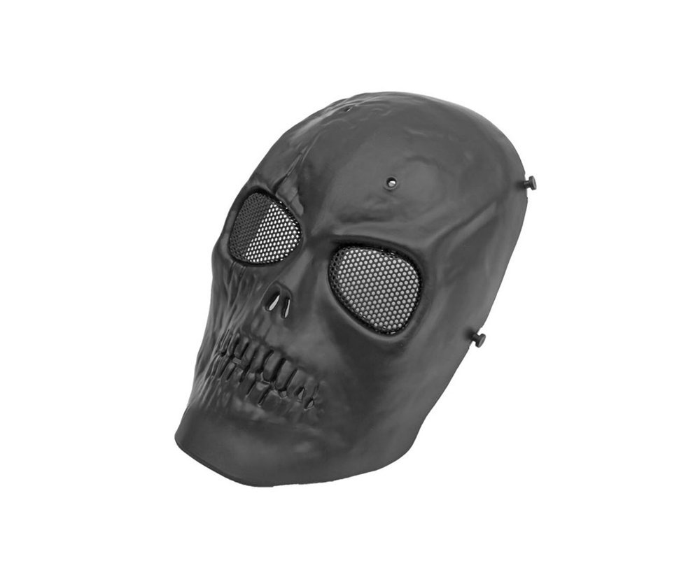 Mascara Tatica De Caveira Abs C/tela De Metal - Preta