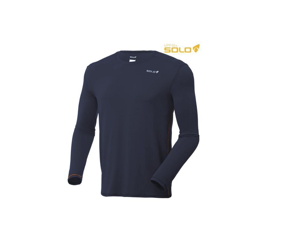 Camiseta Ion Uv Ml Azul Escuro - Proteção Uva/uvb 50+ Fps - Solo - P