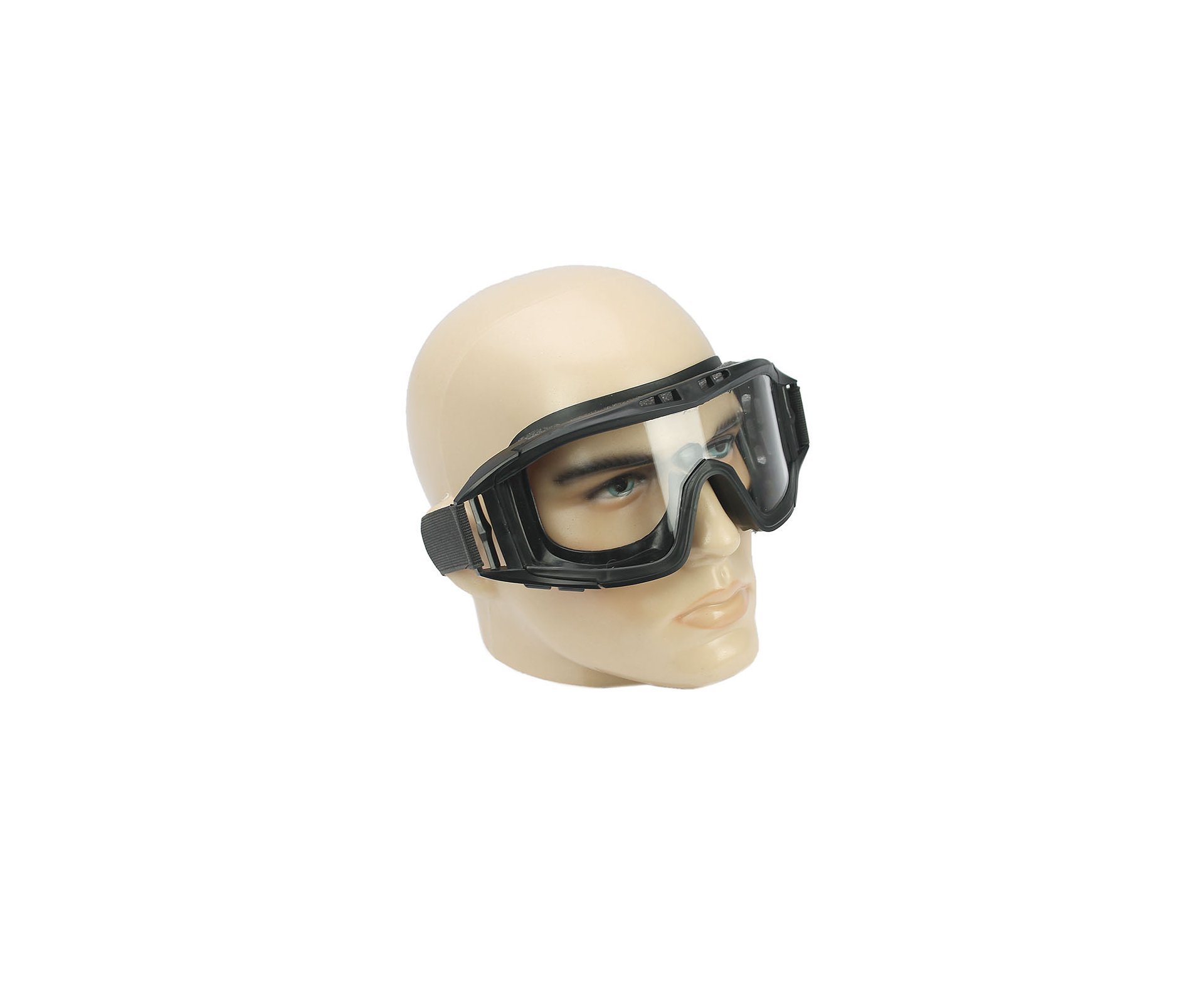 Oculos Tatico Goggle Medio C/ Lentes Policarbonato - Preto