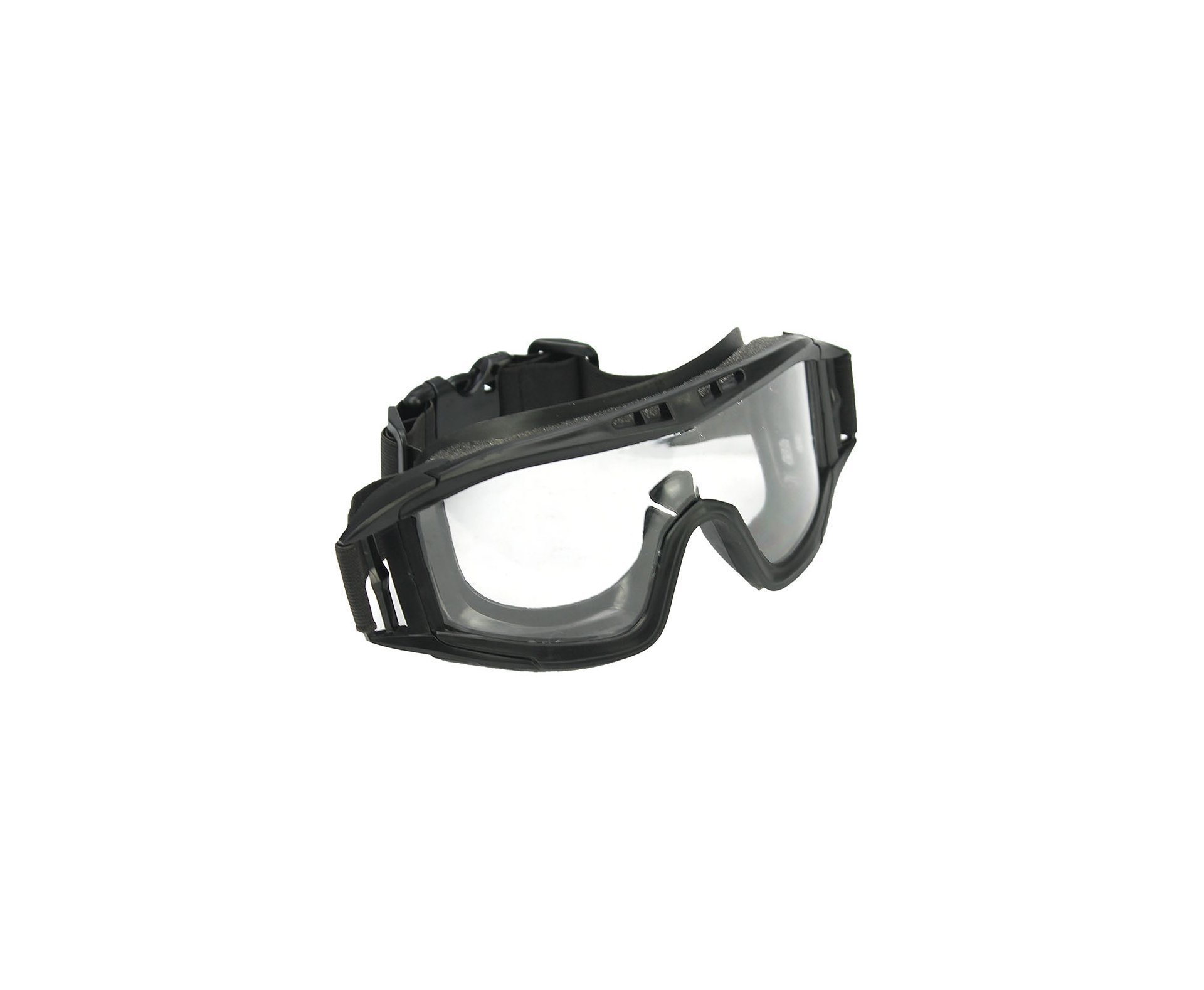 Oculos Tatico Goggle Medio C/ Lentes Policarbonato - Preto
