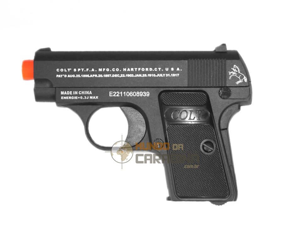 Pistola De Airsoft Colt 25 - Full Metal - Cal 6,0 Mm