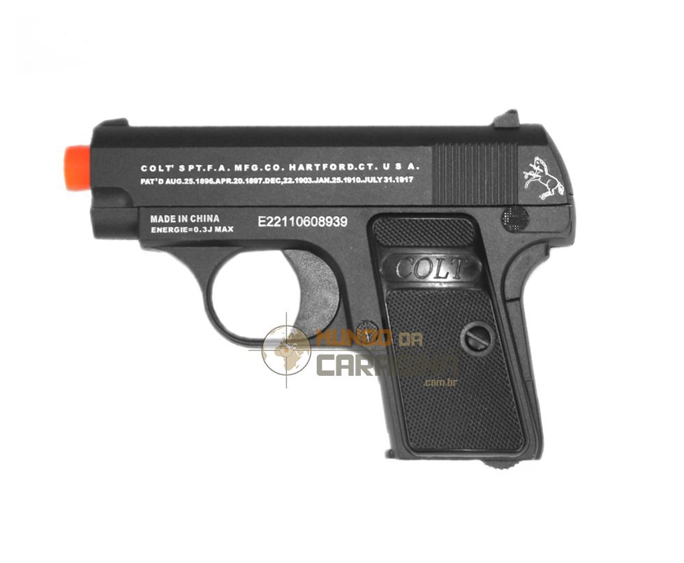 Pistola De Airsoft Colt 25 - Full Metal - Cal 6,0 Mm