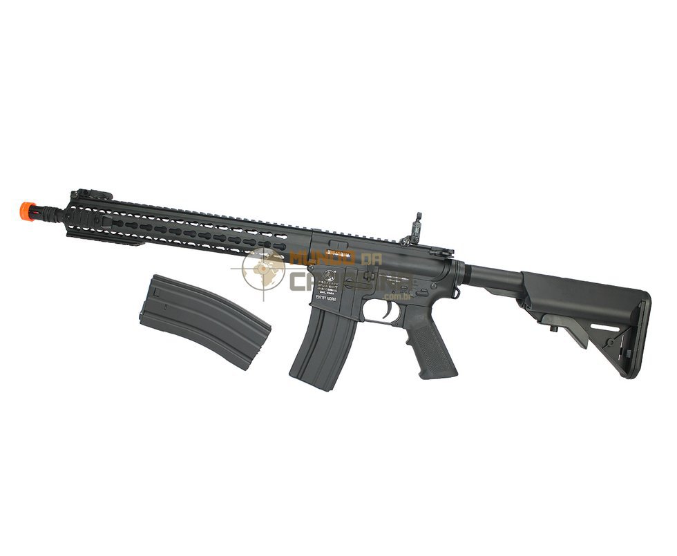 Rifle De Airsoft Colt M4a1 Long Keymod Full Metal Cal 6,0 - Cyber Gun