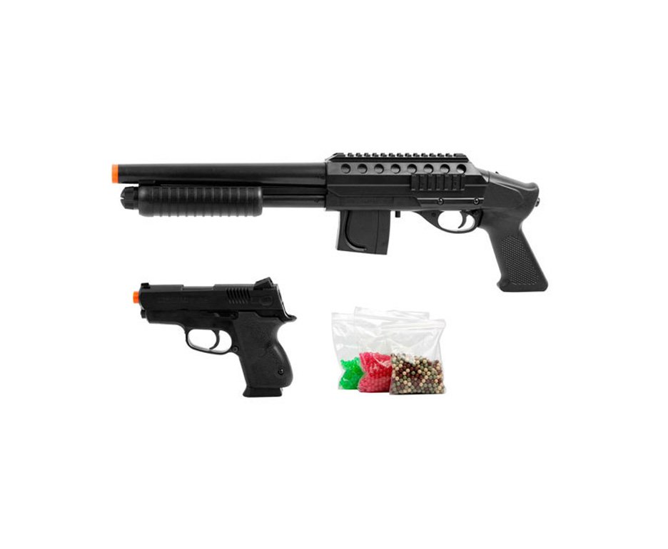 Kit Shotgun + Pistola Mossberg 500 - Spring - Cal 6.0mm - Cyber Gun