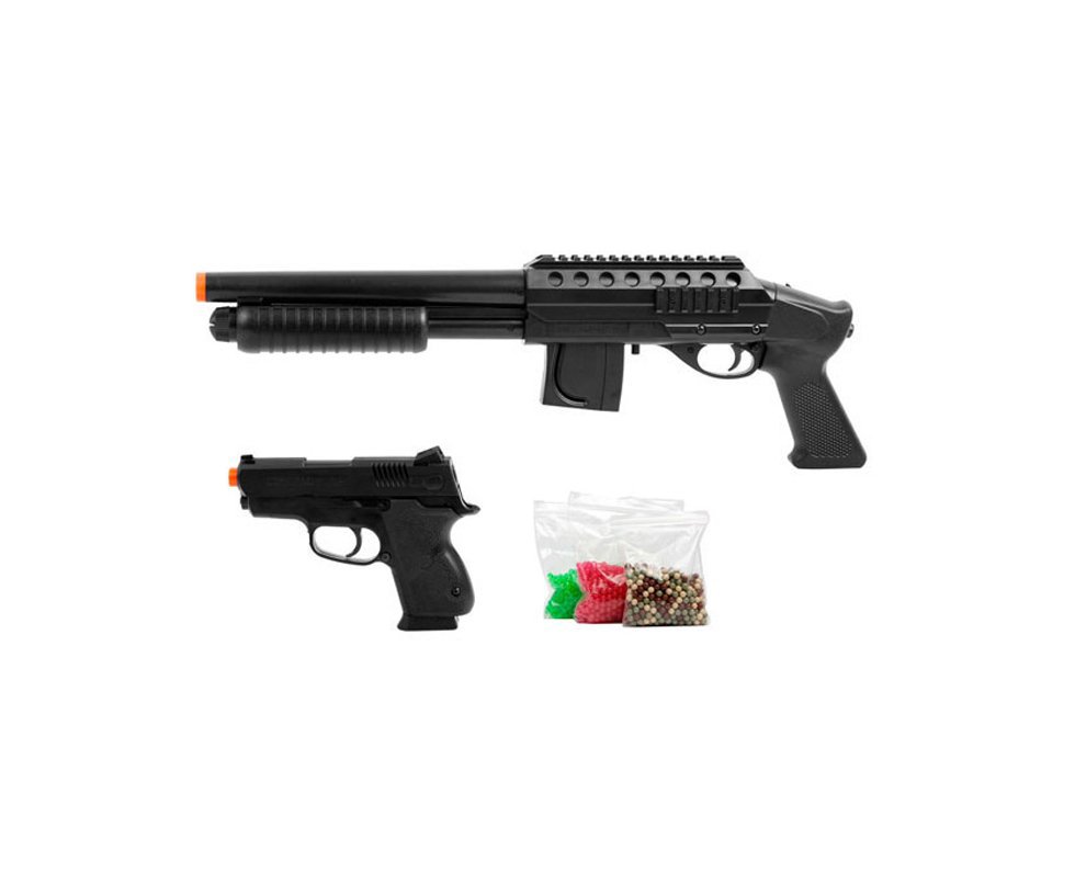 Kit Shotgun + Pistola Mossberg 500 - Spring - Cal 6.0mm - Cyber Gun
