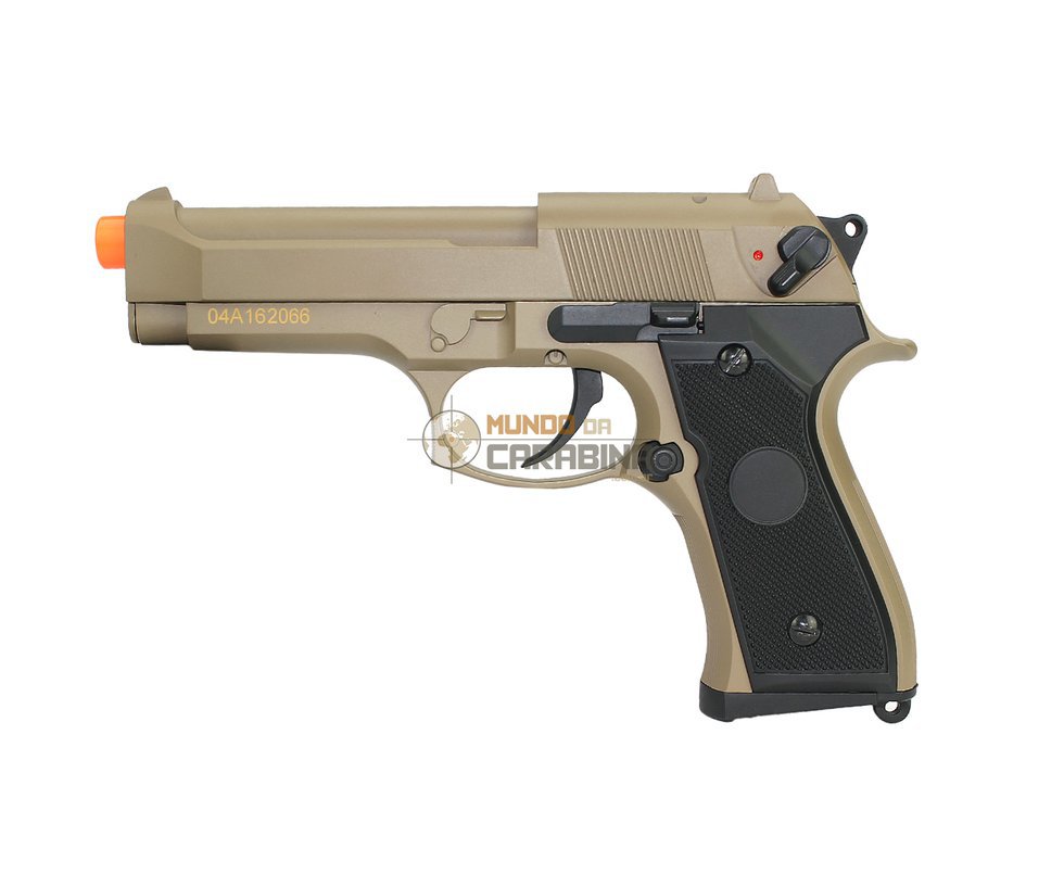 Pistola De Airsoft Bereta M92f Tan Elet. Cm126 Cal 6 Mm Bivolt - Cyma