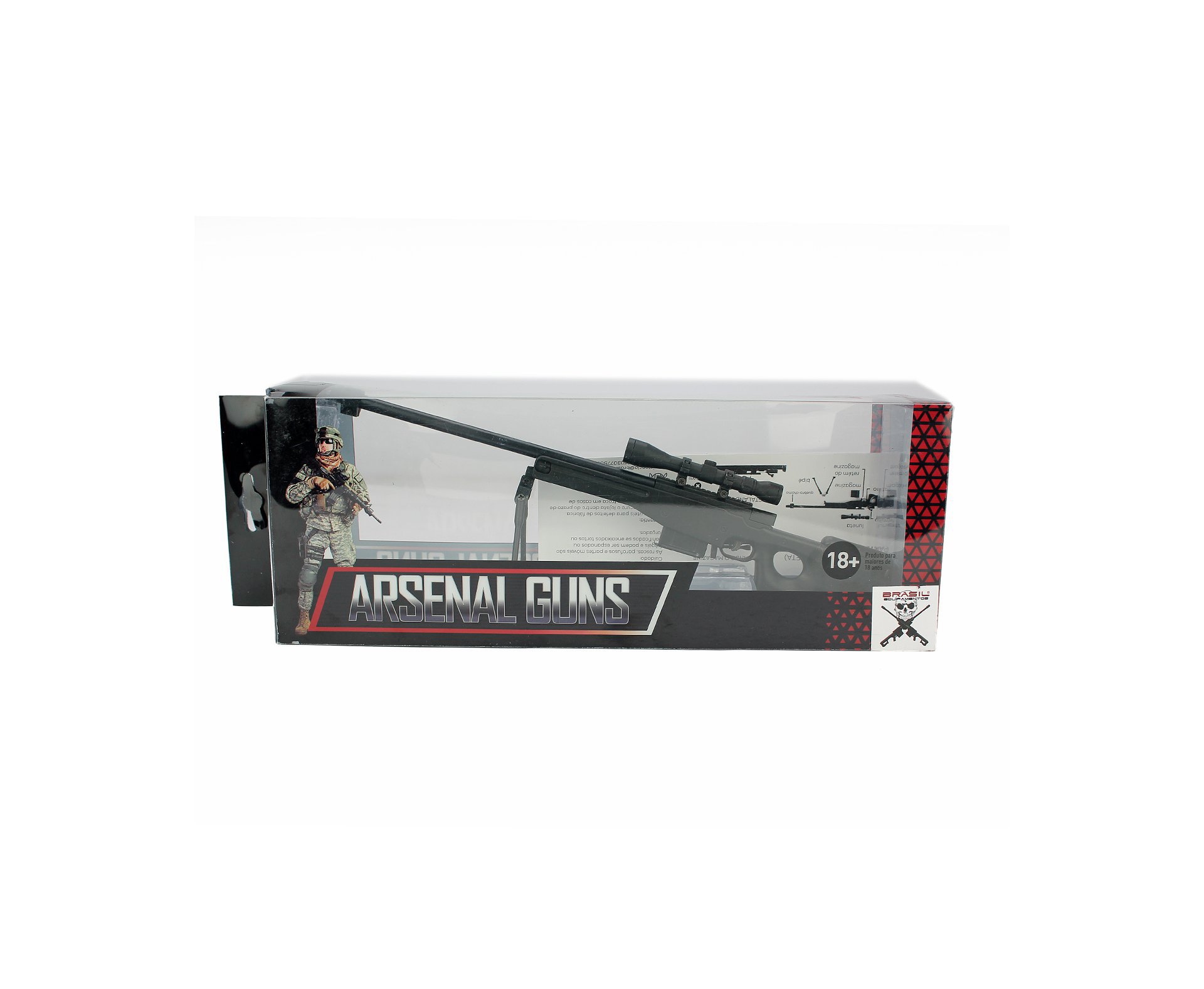 Rifle L96 Black Miniatura Metálica - Tactical - Arsenal Guns
