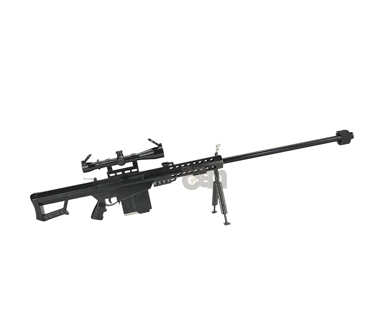 Rifle Sniper Barret M82a1 Miniatura Preta + Bipe- Arsenal Arms
