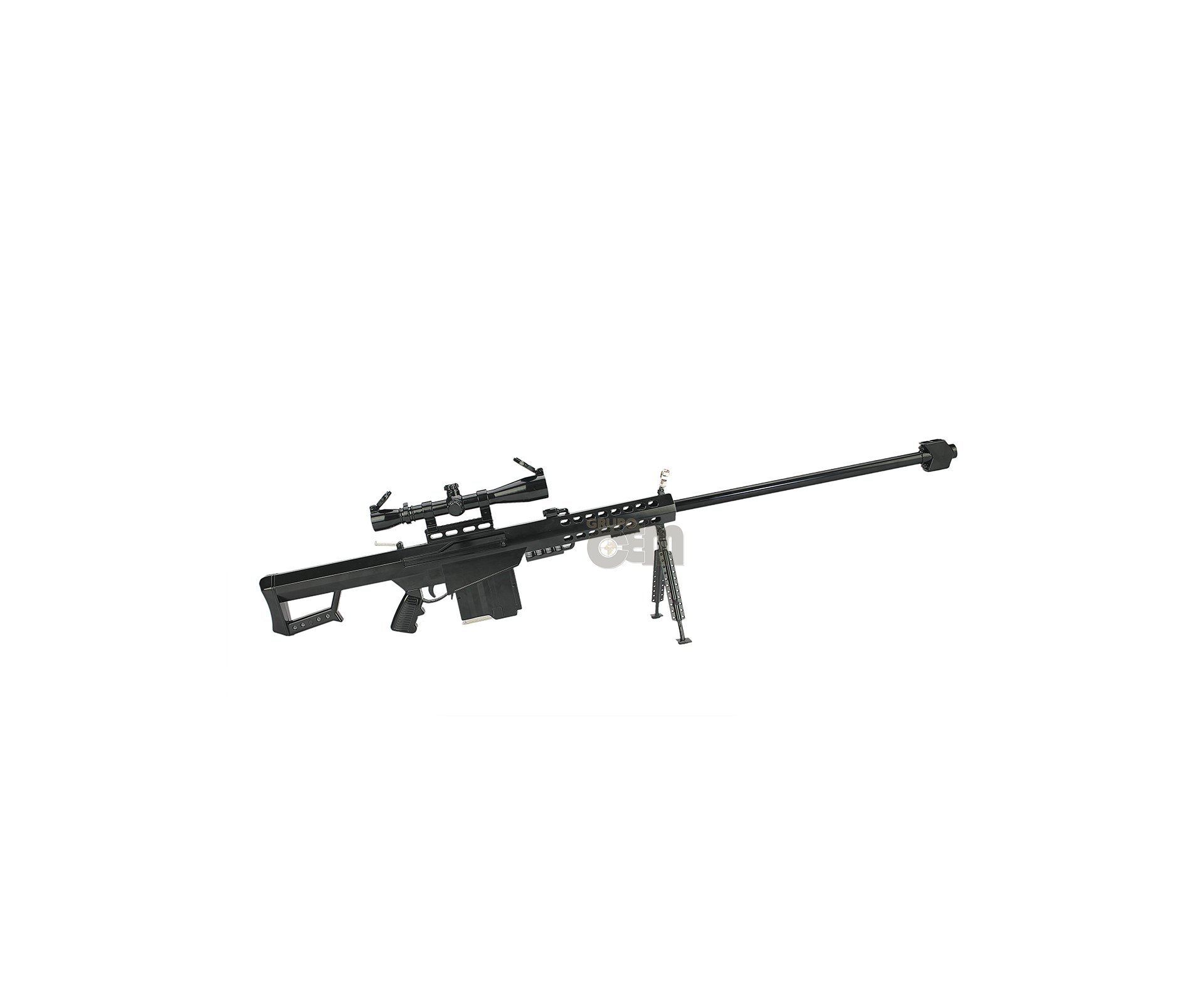 Rifle Sniper Barret M82a1 Miniatura Preta + Bipe- Arsenal Arms