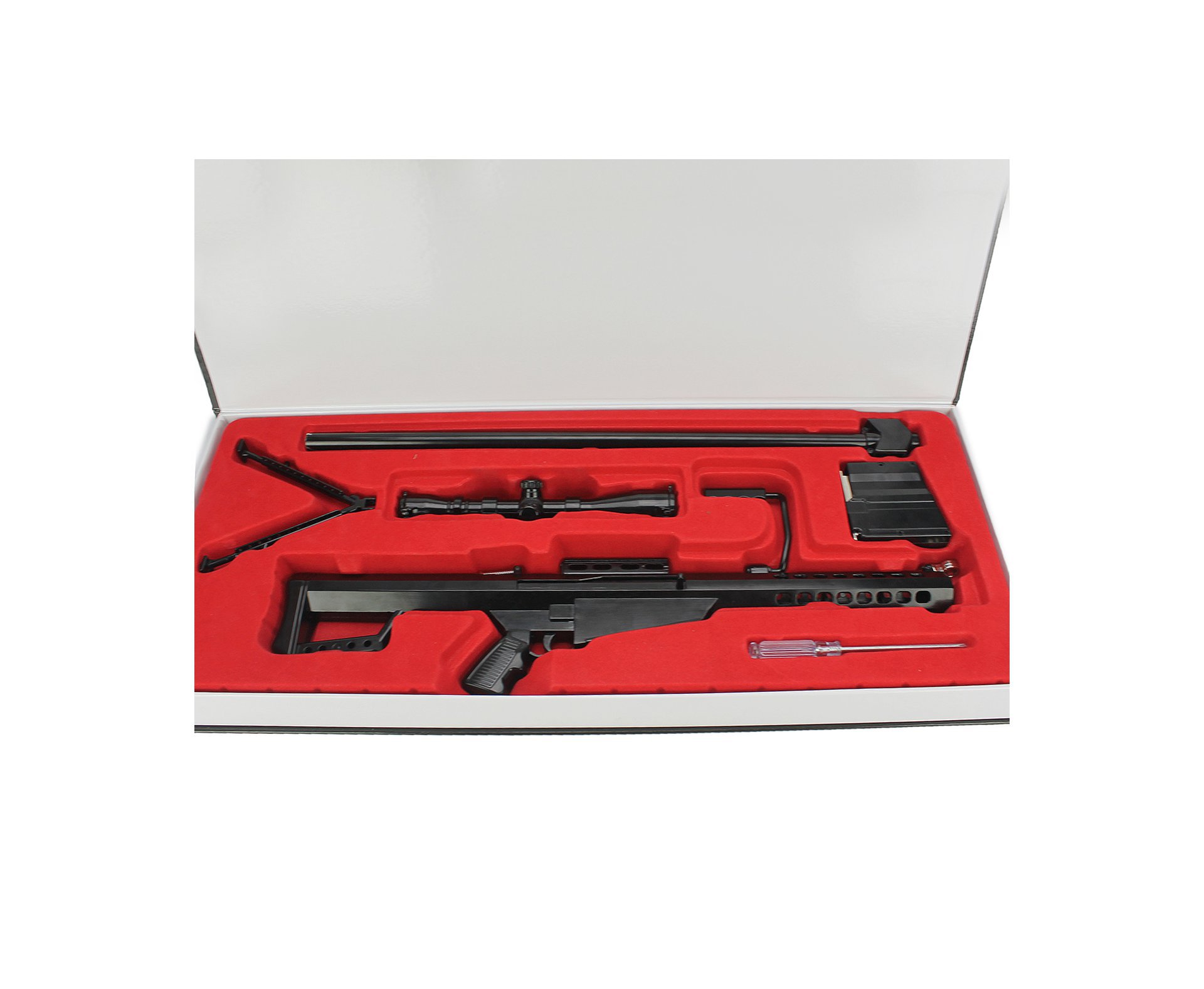 Rifle Sniper Barret M82a1 Miniatura Preta + Bipe- Arsenal Arms