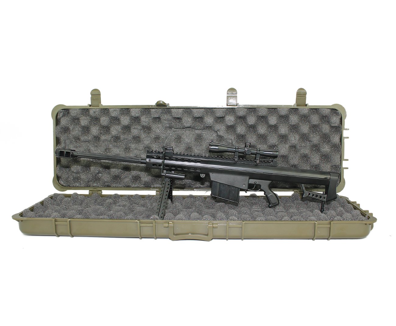 Rifle Sniper Barret Miniatura Metálica  Trilho Longo - Arsenal Guns