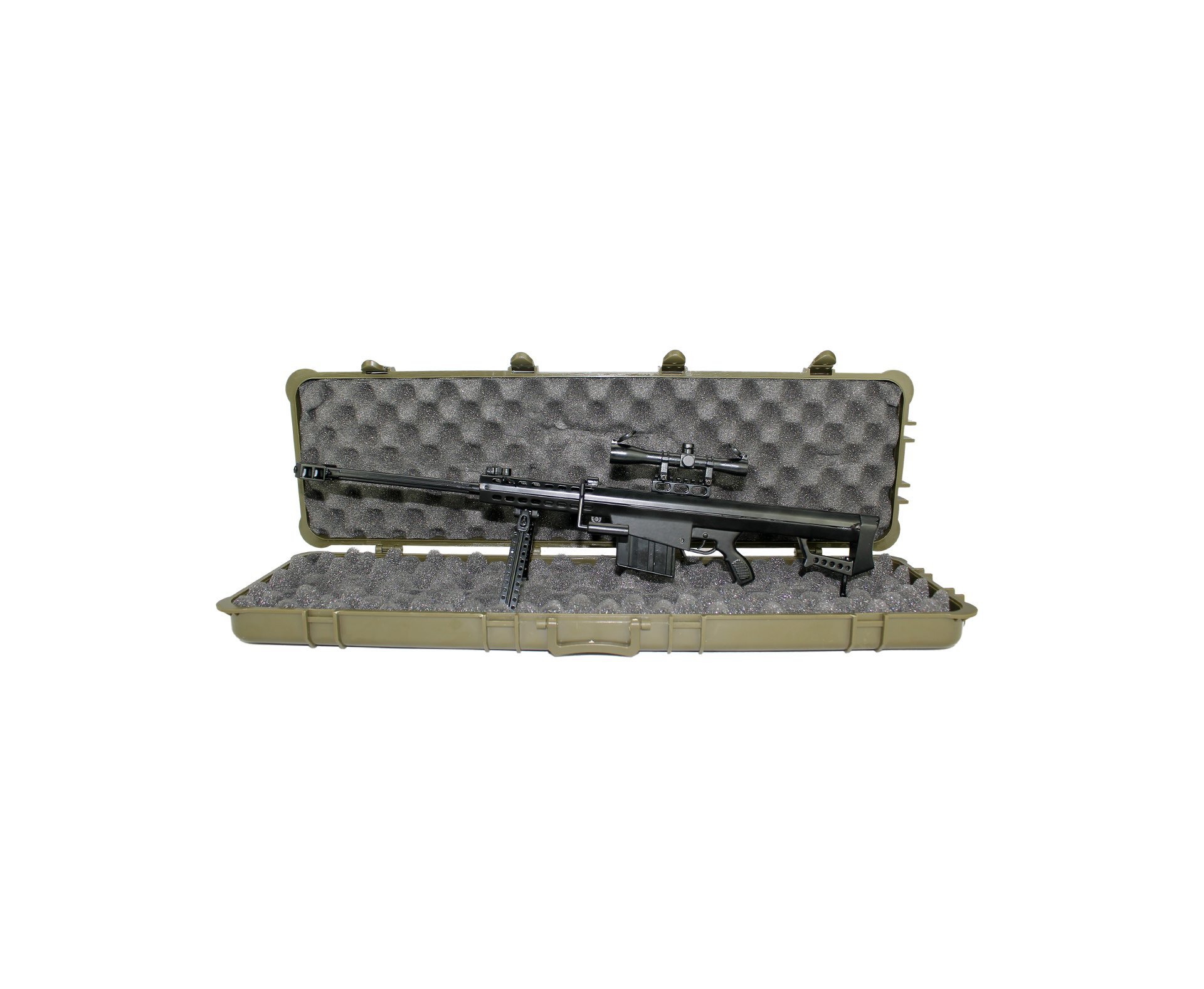 Rifle Sniper Barret Miniatura Metálica Com Trilho Curto - Arsenal Guns