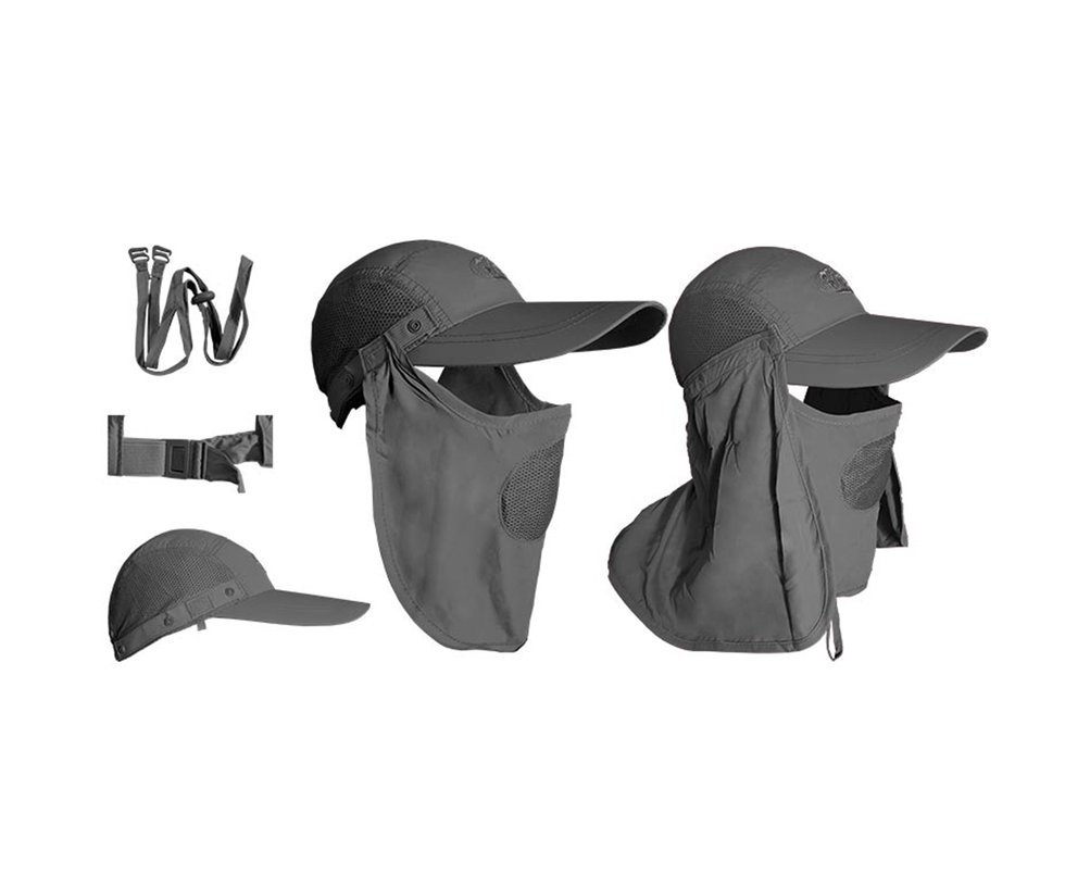 Boné Albatroz Camp C/ Proteção De Pescoço E Rosto Cinza Escuro - Albatroz