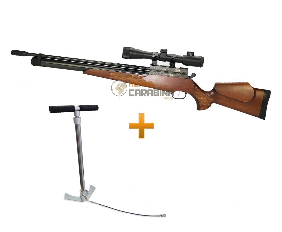 Carabina De Pressão Pcp Hunting Master Ar6 5,5mm + Bomba Manual - Evanix