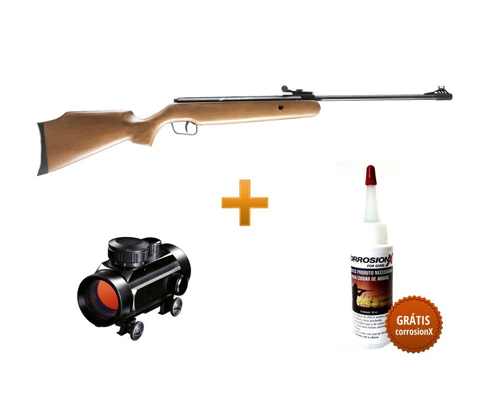 Carabina De Pressão B12-6 F18 4,5 Mm + Red Dot 1x30