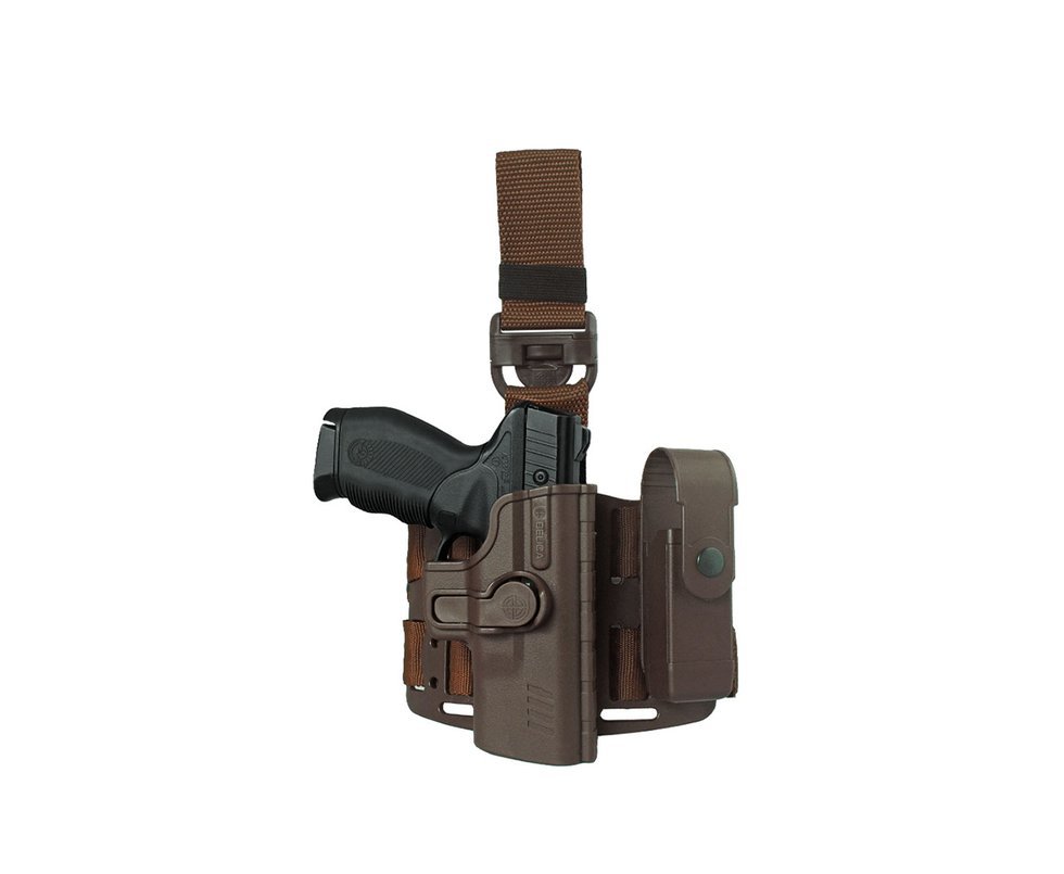 Coldre Pro Sr2 De Coxa - Coyote - Canhoto - Belica