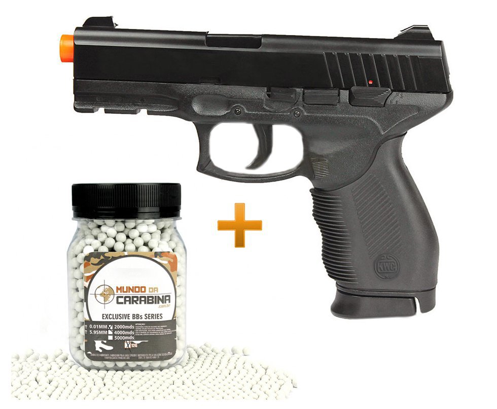 Pistola De Airsoft Pt 24/7 Semi/metal Cal 6,0 Mm Esferas Plásticas Mundo 0,12g - Kwc