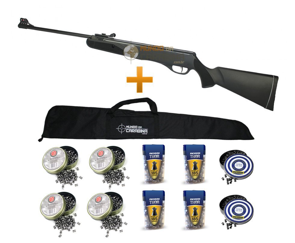 Carabina De Pressão Cbc Standard B19-s - Calibre 4,5 Mm + 10 Latas De Chumbinho + Capa