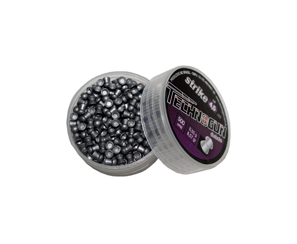 Chumbinho Strike Diabolo - Calibre 4,5 Mm - Com 500 Unid - Technogun