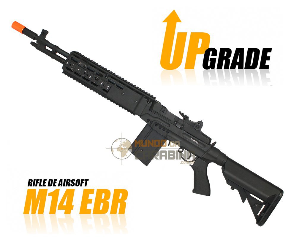 Rifle De Airsoft M14 Ebr Full Metal Aeg Customizado 450 Fps Bivolt Cal 6,0mm -cyma