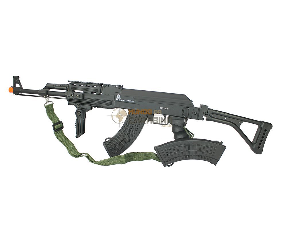Rifle De Airsoft Ak 47 Tático Semi Metal - Calibre 6,0 Mm - Cyber Gun