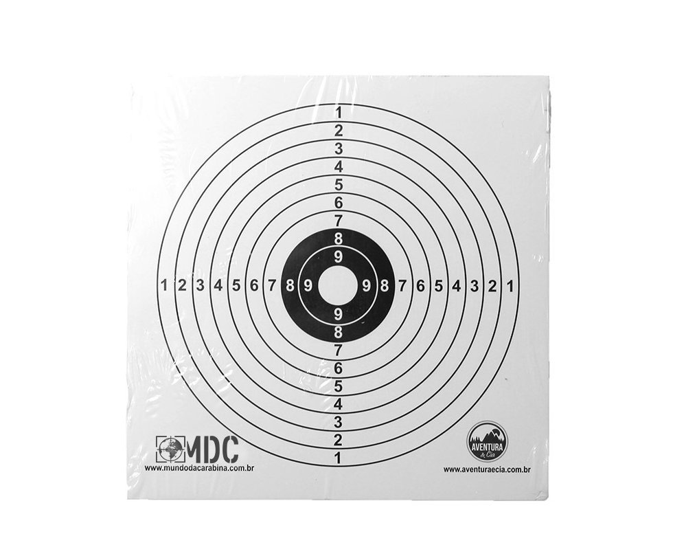 Alvos Descartáveis Para Carabinas E Pistolas 14x14cm 50und MDC