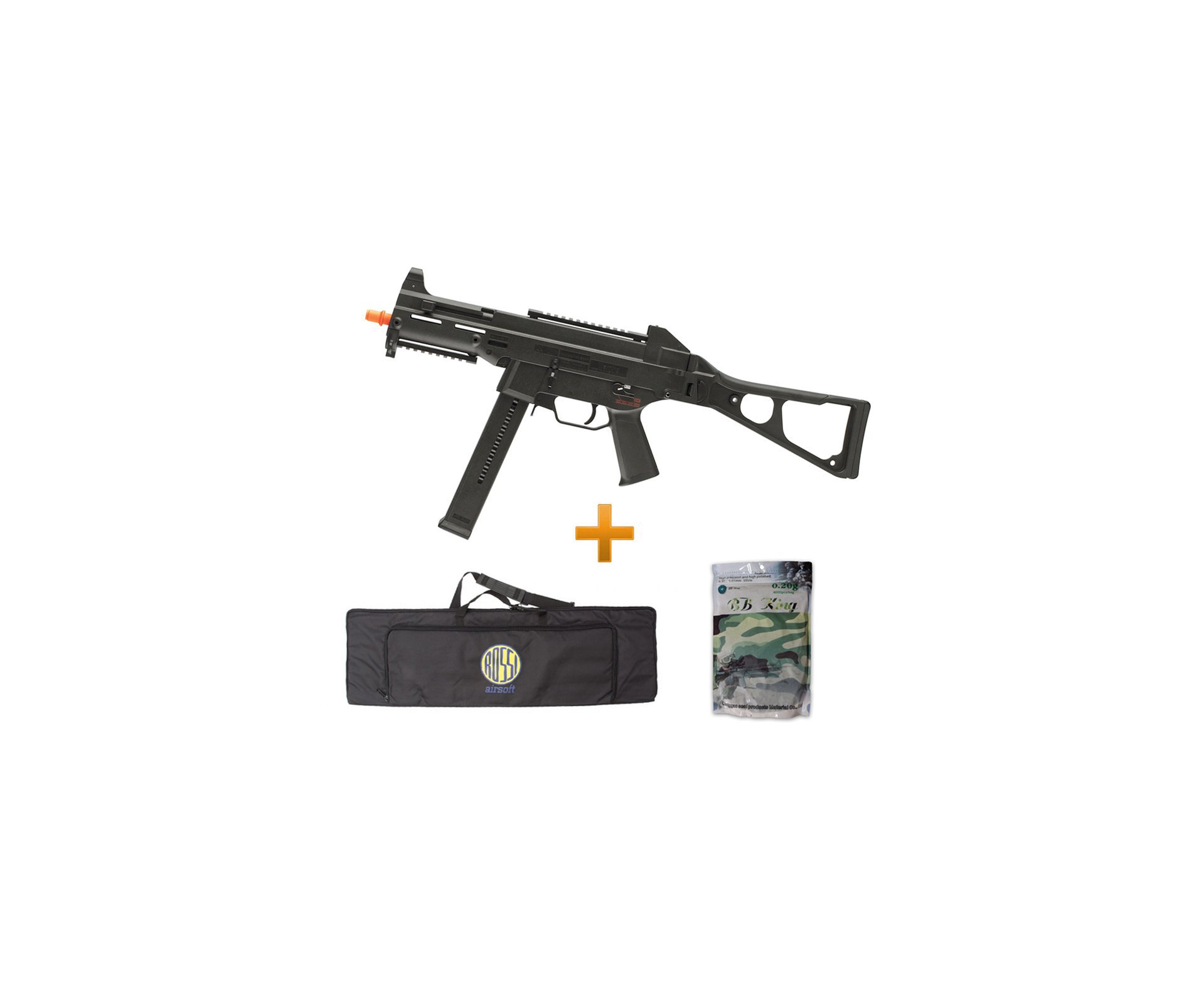 Rifle De Airsoft H&k Ump Aeg - Cal 6.0mm + Capa Huntig + 4000 Bbs 0,20g - Umarex