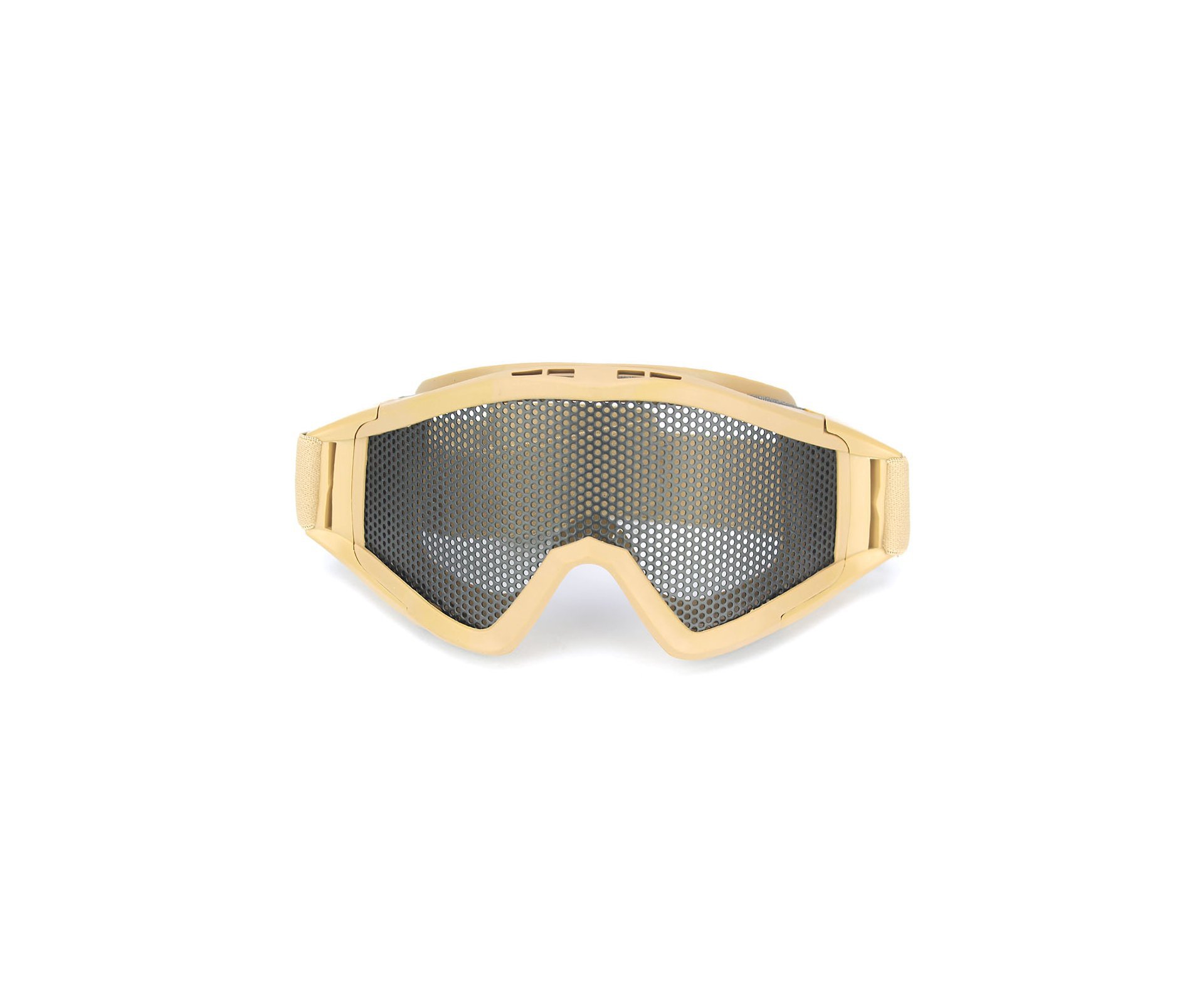 Oculos Tatico Quick Shot Tela Metal Para Airsoft Mod 204 - Tan