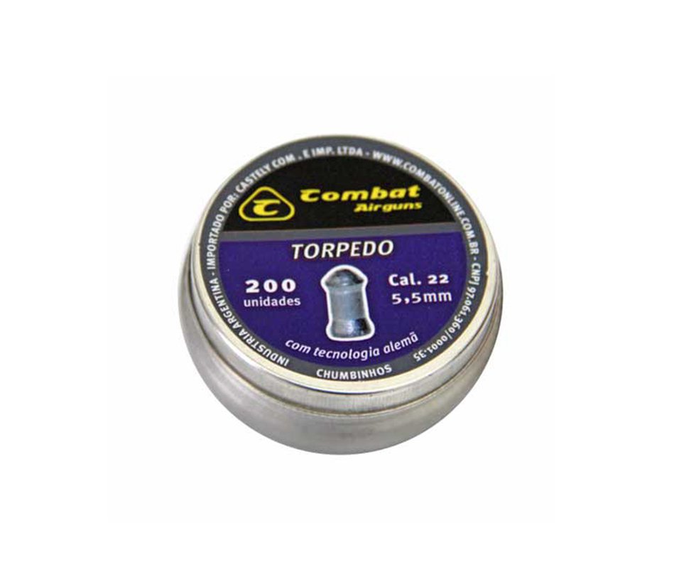 Chumbinho Torpedo - Calibre 5,5 Mm - Lata Com 200 Unid - Combat