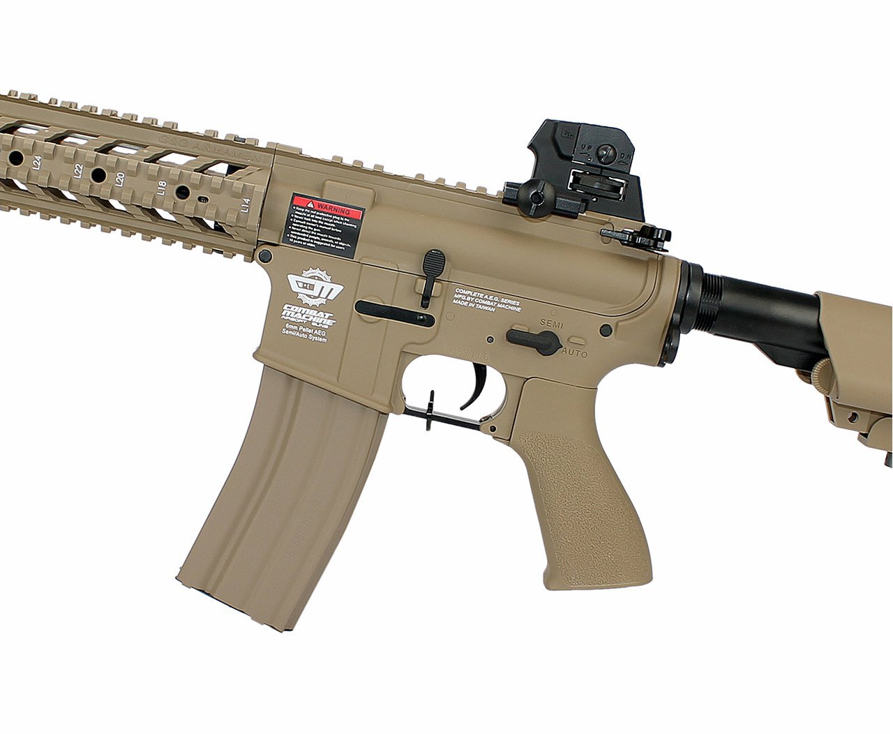 Rifle De Airsoft G&g Mod Cm16 Raider Long Dst Cal 6.0mm Tan