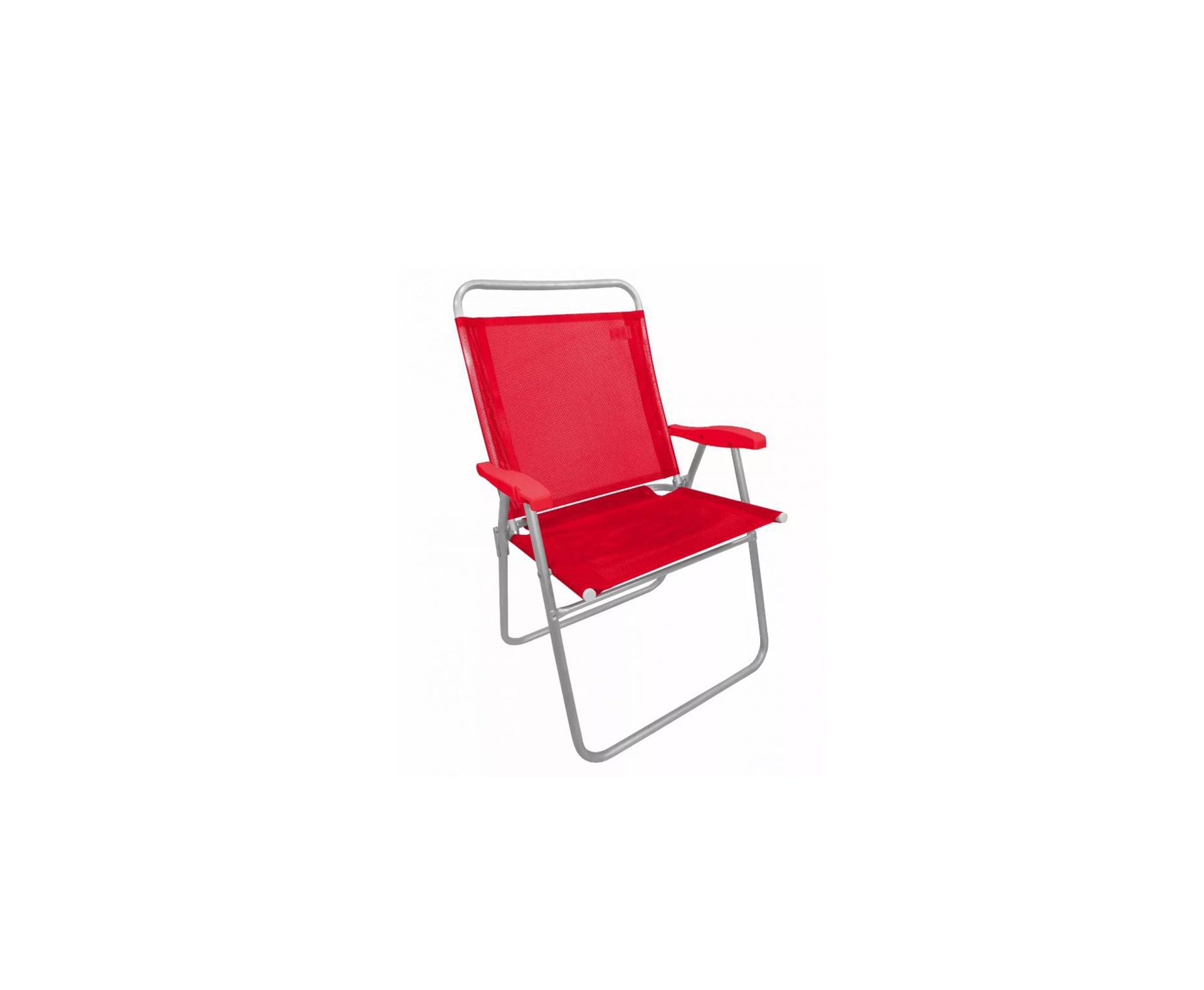 Cadeira De Praia Em Aluminio Zaka King Vermelho Capacidade 140kg