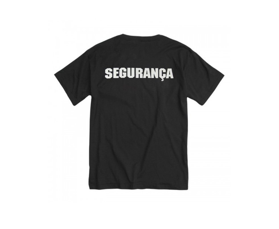 Camiseta Bravo Estampada Segurança Preta