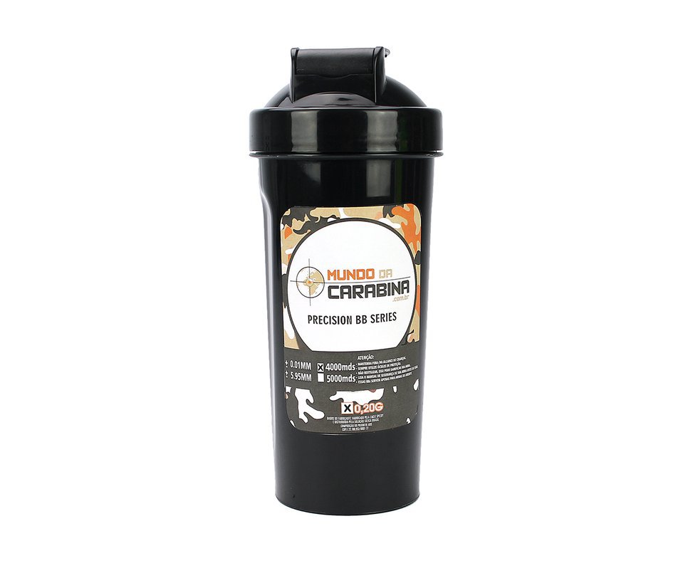 Esfera Plástica Premium Mundo Da Carabina 0,20g Squeze Plástico Preto Com 4000 Unid