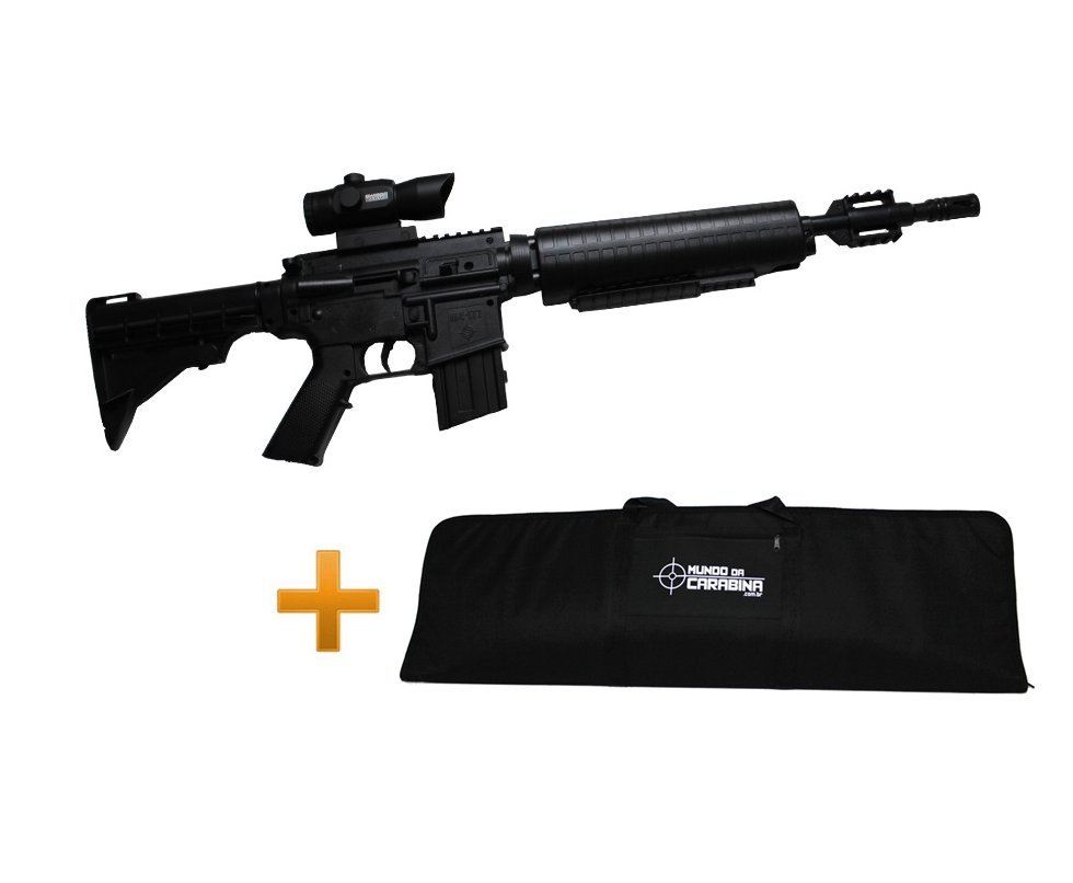 Carabina De Ar Crosman M4-177 Multi Pump - Cal 4,5 Mm + Luneta 3x32 Compacta + Capa Especial