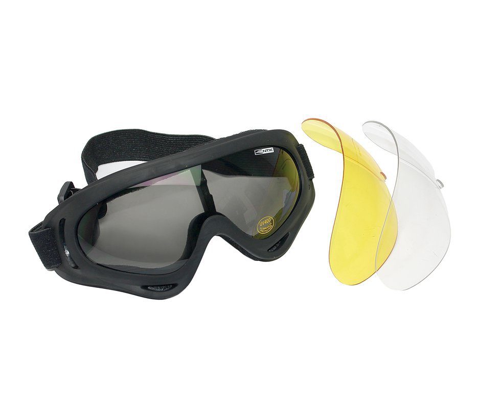 óculos Tatico Ntk Luni Preto Antiembaçante Com 3 Lentes