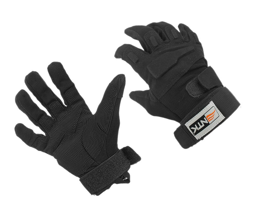 Luva Tatica Half Full Preta Com Velcro No Punho - G