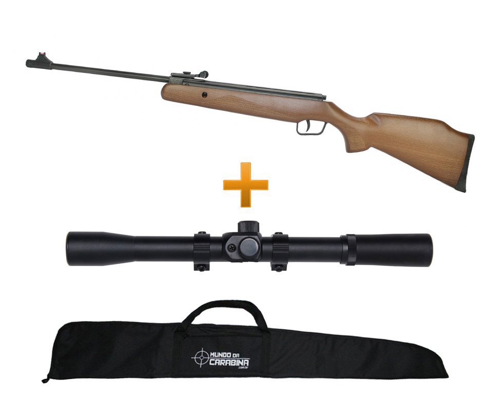Carabina De Pressão Cbc Bam B12-6 4.5mm + Capa + Luneta 4x20