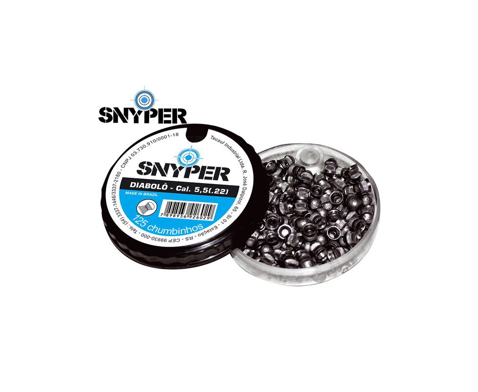 Chumbinho Diabolo Snyper 5,5mm C/125uni