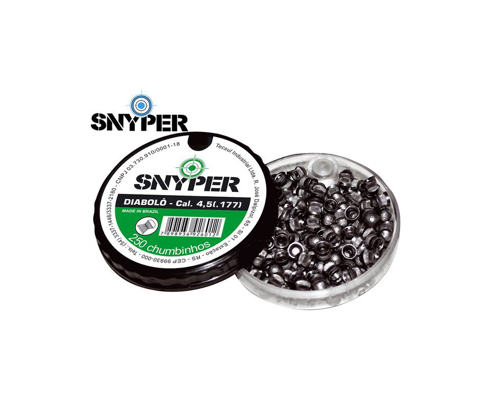 Chumbinho Diabolo Snyper 4,5mm C/250uni