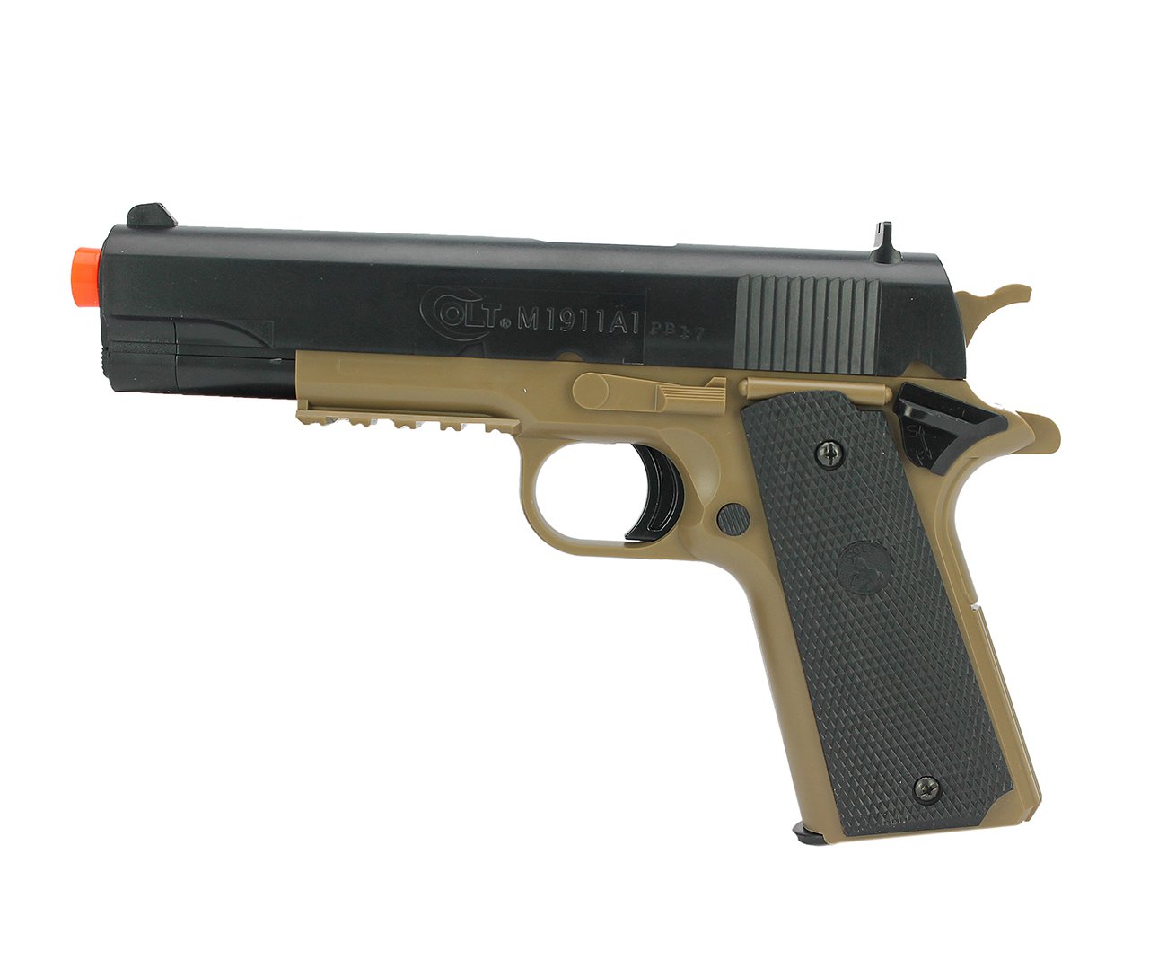 Pistola Airsoft Cybergun Colt Mk Iv Tan Spring 6,0mm