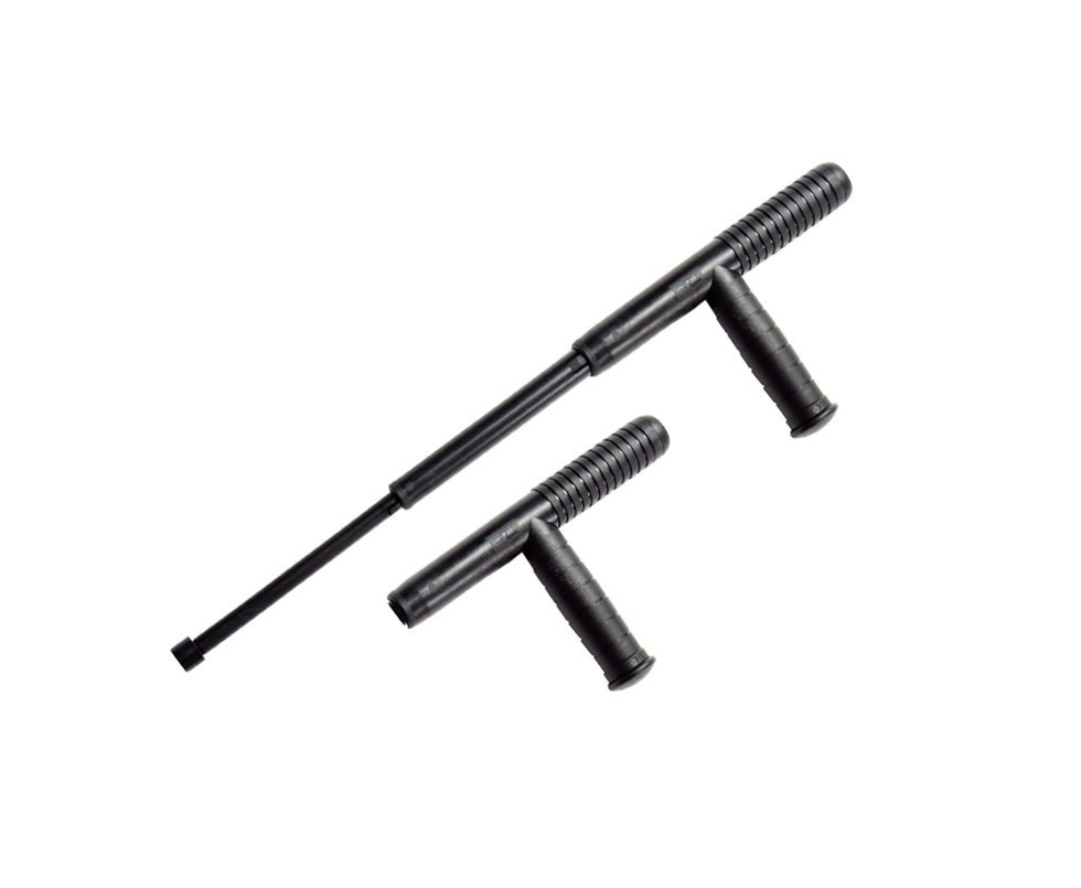 Tonfa Retrátil Bravo Em Polímero C/ Porta Tonfa -preta