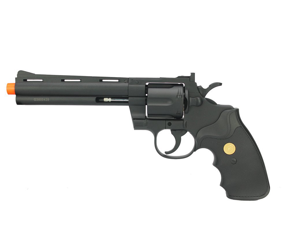 Revólver De Airsoft G36 Galaxy 6 Tiros Cal 6mm Cor Preto
