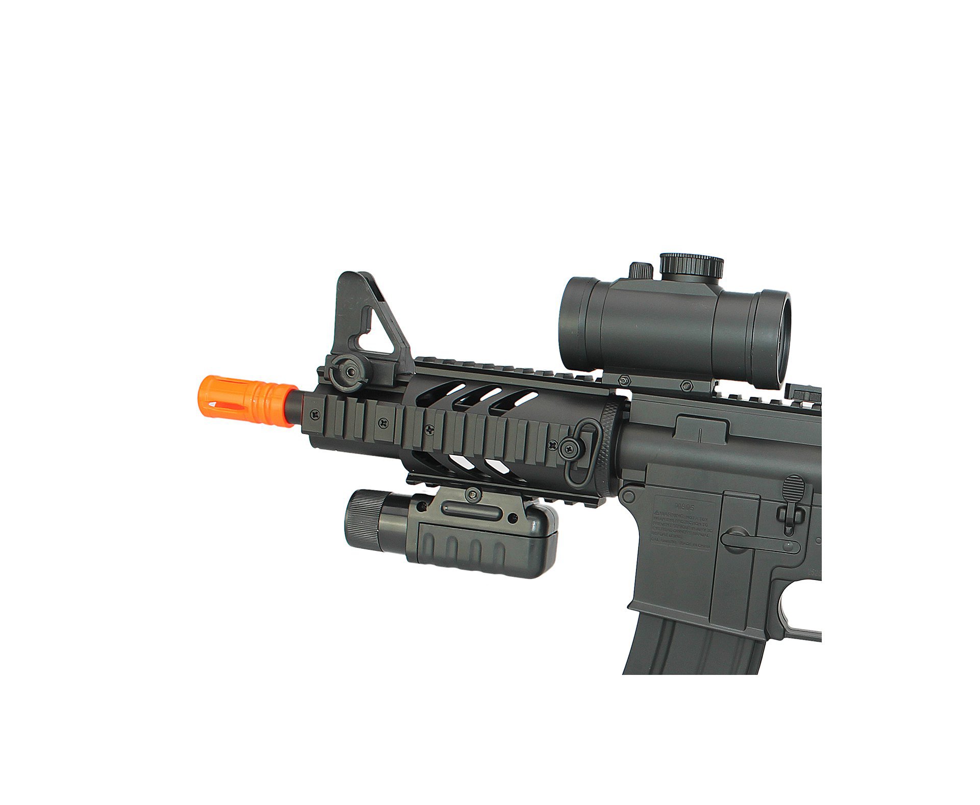 Rifle De Airsoft Double Eagle M4 Cqb M805a Bivolt Cal 6,0 Mm Com Lanterna E Red Dot Fake
