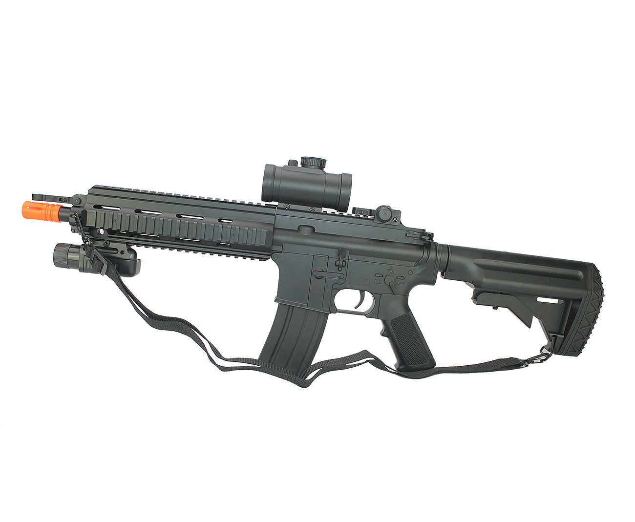 Rifle De Airsoft M4 M804 A2 Double Eagle 6mm C/lanterna E Red Dot Fake Bivolt