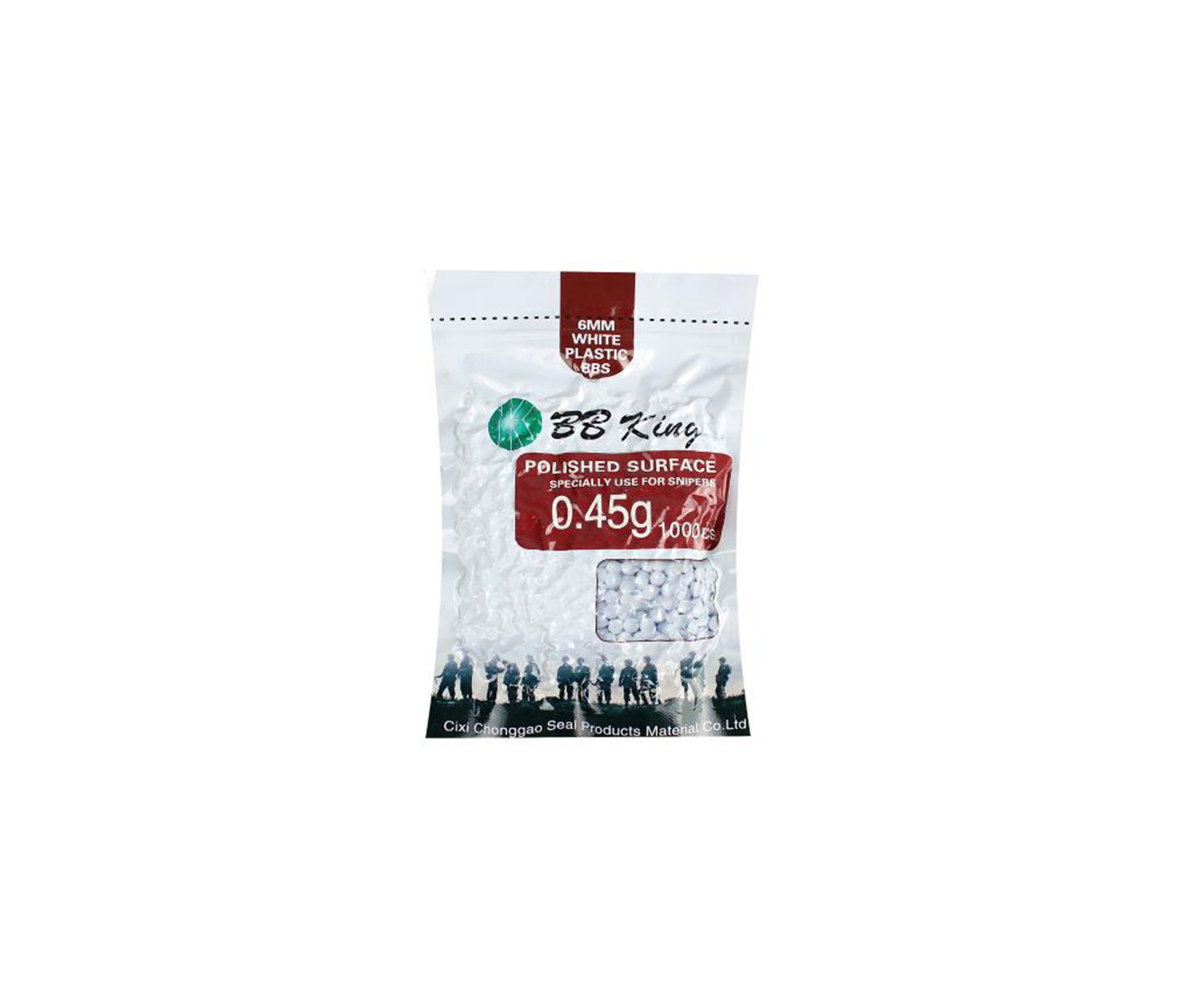 Esfera Plastica Bbs 0,45g Branca Sniper 1000unds Bbking
