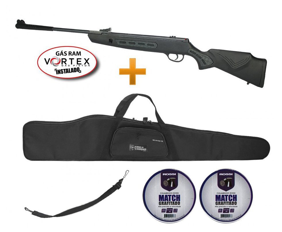 Carabina De Pressão Hatsan Striker 1000s Vortex 5,5mm + Capa + 02 Chumbinho + Bandoleira