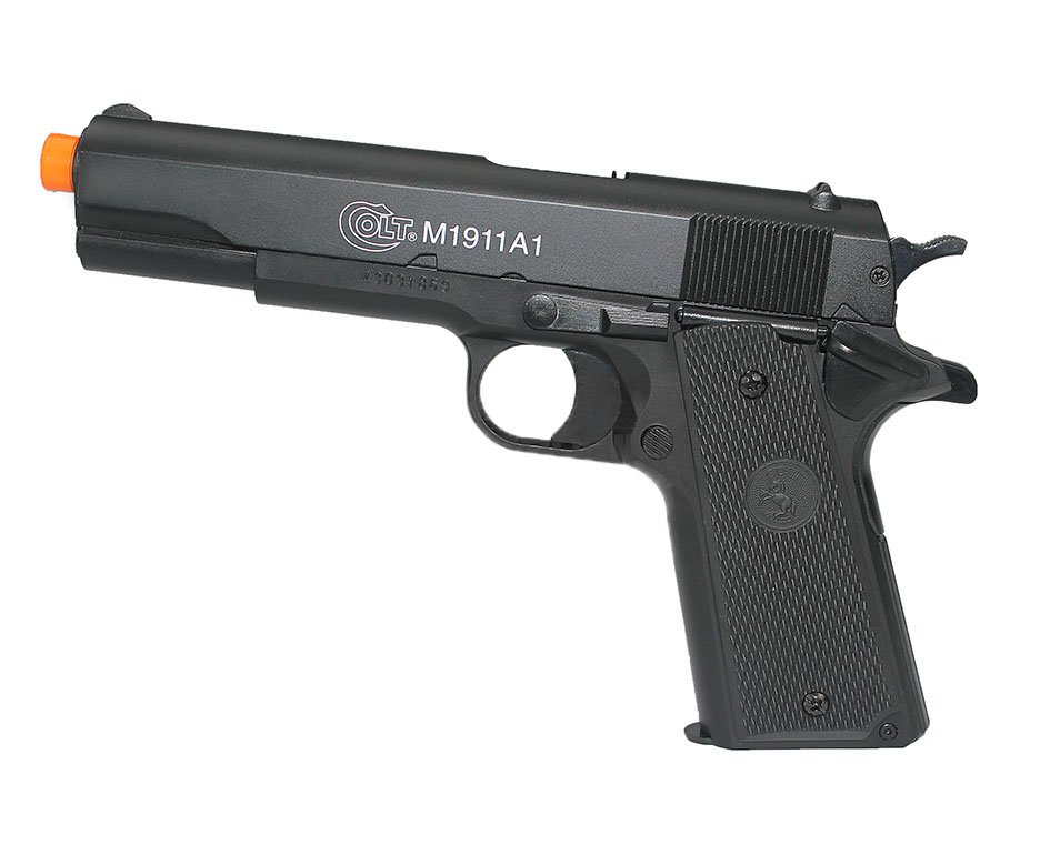 Pistola De Airsoft Colt 1911 A1 - Semi Metal - Calibre 6,0 Mm - Colt + 2000 Esferas + Case