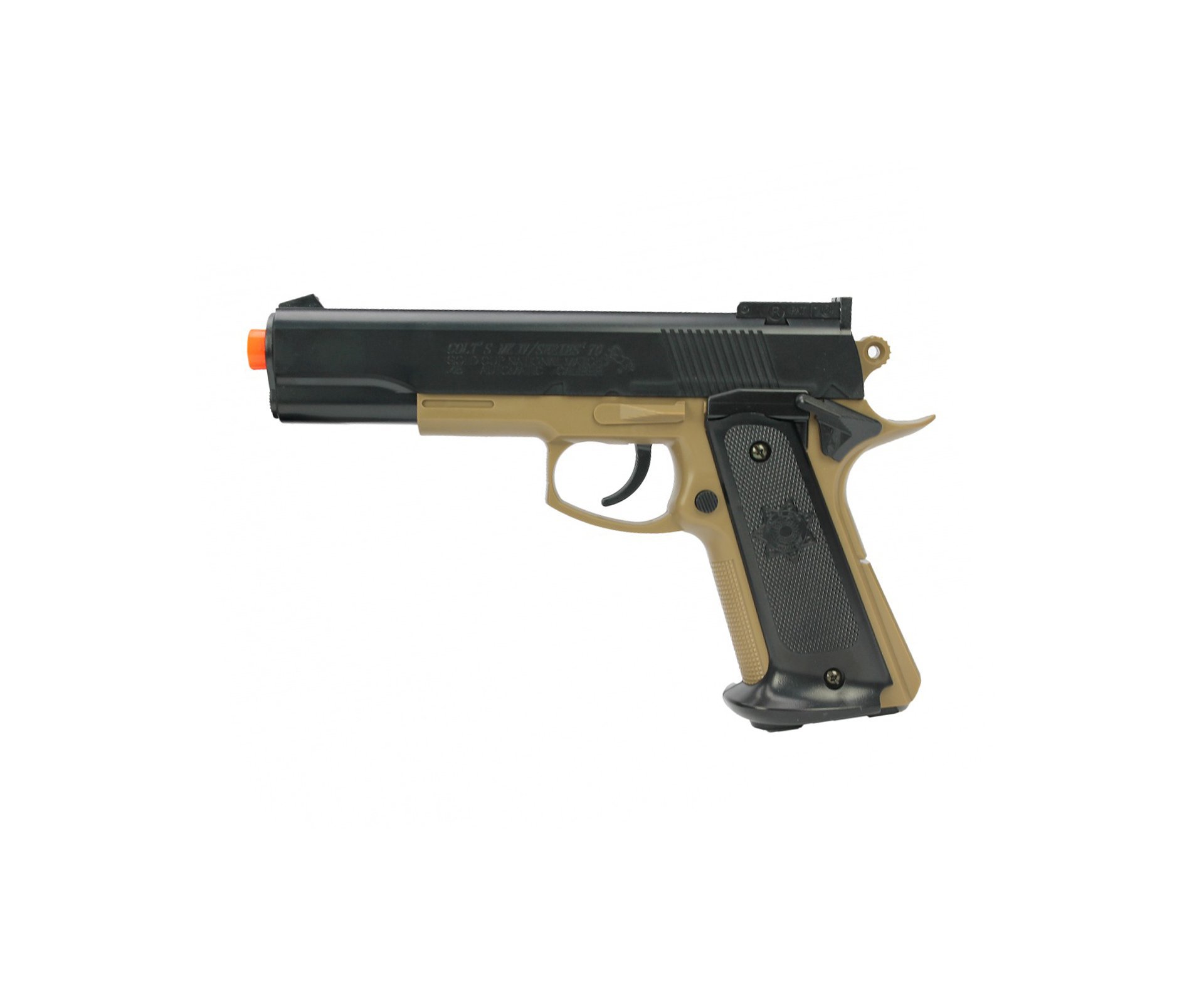 Pistola De Airsoft Colt Mk Iv Spring Abs Cal 6mm - Cyber Gun + Case + 2300 Bbs