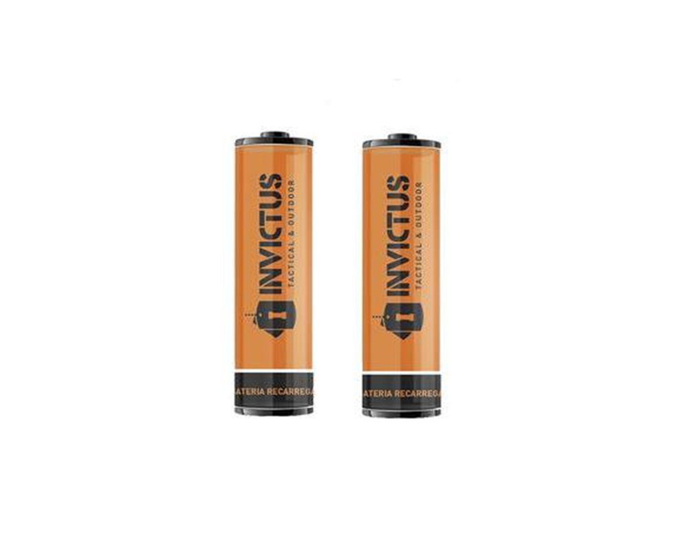 Bateria Recarregável Para Lanterna 1200mha Invictus 18650 (kit C/2uni)
