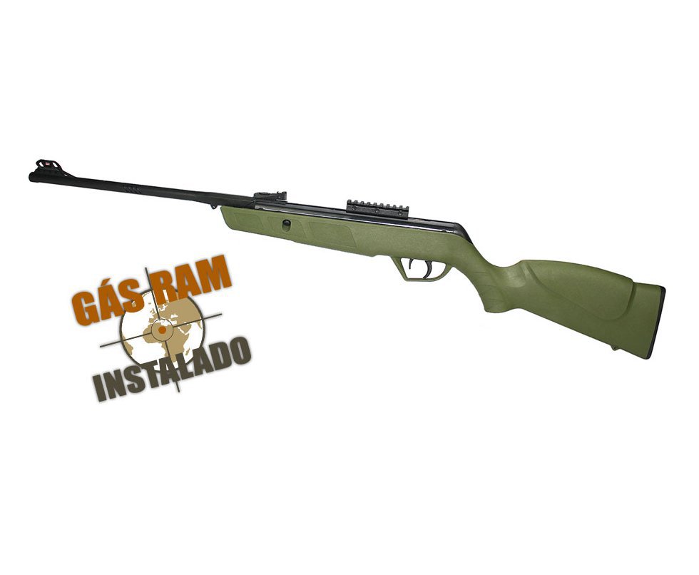 Carabina De Pressão Cbc Jade Mais Power Cal 5,5mm - Verde Gas Ram 50kg Instalado